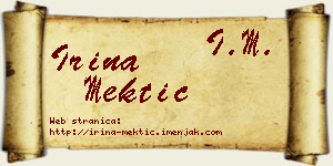 Irina Mektić vizit kartica
